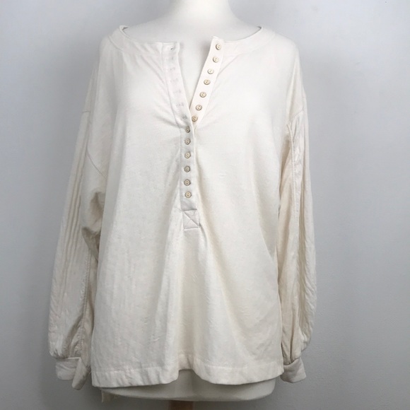 Free People We The Free Back at it Henley Top - Picture 2 of 11